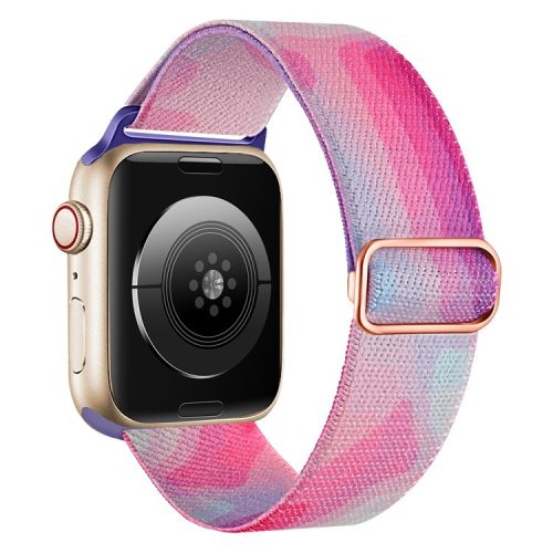 Braided Band for Apple Watch Series 10 46mm / Ultra 2 Ultra 49mm /  Series 9 8 7 45mm / 6 5 4 SE (2023) SE (2022) SE 44mm / 3 2 1 42mm Nylon Pattern Wristband - Purple Blue