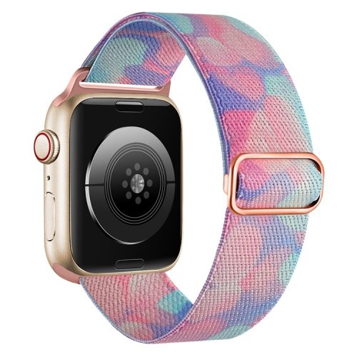 Braided Band for Apple Watch Series 10 46mm / Ultra 2 Ultra 49mm /  Series 9 8 7 45mm / 6 5 4 SE (2023) SE (2022) SE 44mm / 3 2 1 42mm Nylon Pattern Wristband - Aqueous Fluid