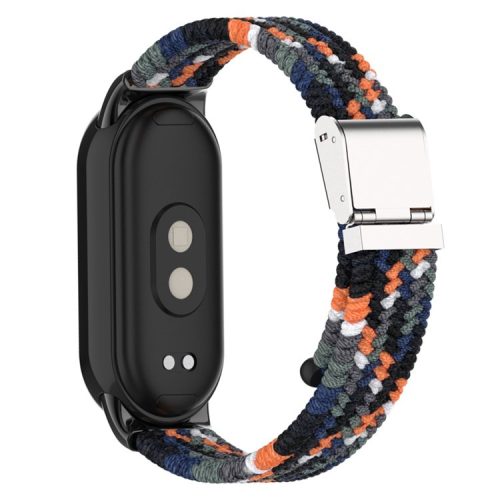 For Xiaomi Mi Band 9 NFC / Mi Band 9 / Smart Band 8 NFC / Smart Band 8 Braided Nylon Watch Band Adjustable Buckle Elastic Strap - Denim