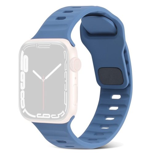 Watch Strap for Apple Watch Series 10 42mm / 9 8 7 41mm / SE (2023) SE (2022) SE 6 5 4 40mm / 3 2 1 38mm Watch Strap Silicone Wrist Band with Square Buckle - Baby Blue