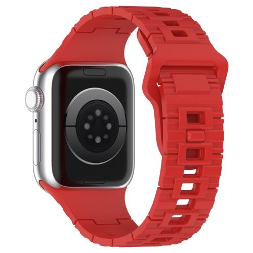 Watch Strap for Apple Watch Series 10 42mm / 9 8 7 41mm / SE (2023) SE (2022) SE 6 5 4 40mm / 3 2 1 38mm Solid Color Silicone Watch Strap - Red