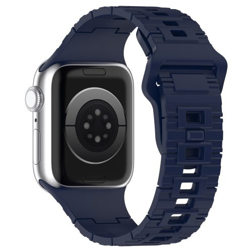 Watch Strap for Apple Watch Series 10 42mm / 9 8 7 41mm / SE (2023) SE (2022) SE 6 5 4 40mm / 3 2 1 38mm Solid Color Silicone Watch Strap - Midnight Blue