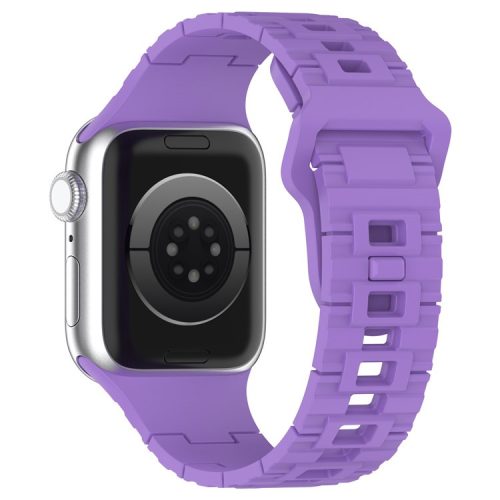 Watch Strap for Apple Watch Series 10 42mm / 9 8 7 41mm / SE (2023) SE (2022) SE 6 5 4 40mm / 3 2 1 38mm Solid Color Silicone Watch Strap - Purple