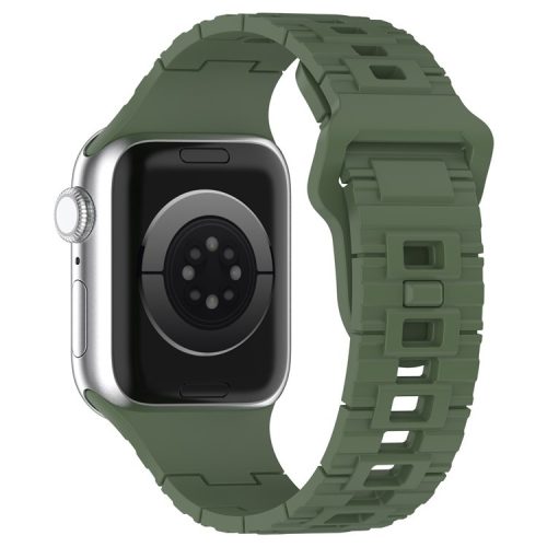 Watch Strap for Apple Watch Series 10 42mm / 9 8 7 41mm / SE (2023) SE (2022) SE 6 5 4 40mm / 3 2 1 38mm Solid Color Silicone Watch Strap - Dark Green