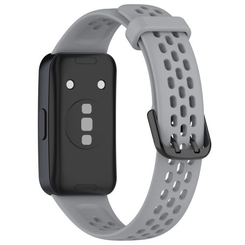 For Huawei Band 8 / Band 8 NFC / Band 9 / Band 9 NFC Watch Band Soft Silicone Breathable Strap Replacement - Grey