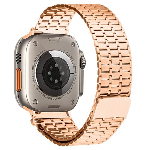 Watch Strap for Apple Watch Series 10 42mm / 9 8 7 41mm / SE (2023) SE (2022) SE 6 5 4 40mm / 3 2 1 38mm Watch Band 316L Stainless Steel Magnetic Wrist Strap - Rose Gold