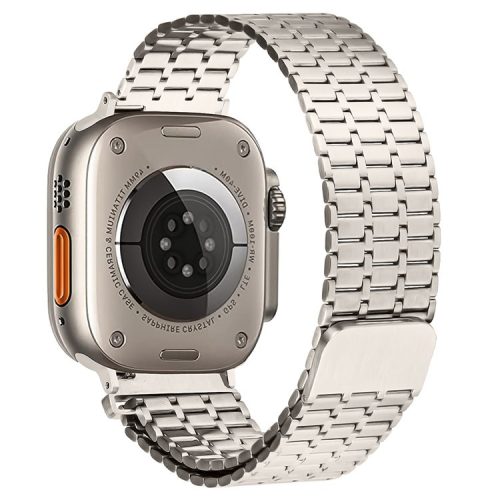 Watch Strap for Apple Watch Series 10 42mm / 9 8 7 41mm / SE (2023) SE (2022) SE 6 5 4 40mm / 3 2 1 38mm Watch Band 316L Stainless Steel Magnetic Wrist Strap - Starlight Color