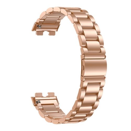 For Huawei Band 8 / Band 8 NFC / Band 9 / Band 9 NFC Metal Watch Bracelet Strap Stainless Steel Watch Band - Rose Gold