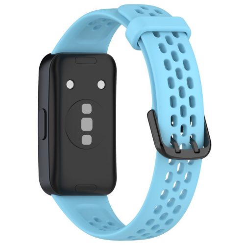 For Huawei Band 8 / Band 8 NFC / Band 9 / Band 9 NFC Breathable Silicone Smart Watch Strap Comfortable Wearing Wrist Band - Baby Blue