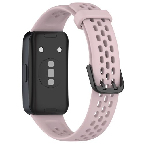 For Huawei Band 8 / Band 8 NFC / Band 9 / Band 9 NFC Breathable Silicone Smart Watch Strap Comfortable Wearing Wrist Band - Pink