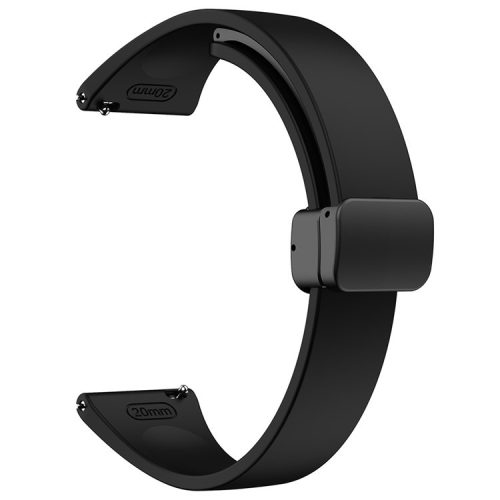 Silicone Bands for Samsung Galaxy Watch6 / Watch6 Classic / Watch 5 / Watch 5 Pro / Watch4 / Watch4 Classic Black Buckle 20mm Strap - Black