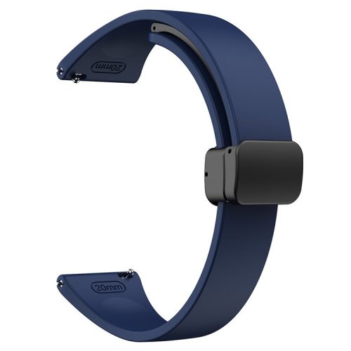 Silicone Bands for Samsung Galaxy Watch6 / Watch6 Classic / Watch 5 / Watch 5 Pro / Watch4 / Watch4 Classic Black Buckle 20mm Strap - Midnight Blue