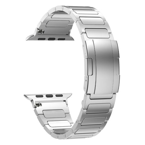 Watch Strap for Apple Watch Series 10 42mm / 9 8 7 41mm / SE (2023) SE (2022) SE 6 5 4 40mm / 3 2 1 38mm Titanium Alloy Smart Watch Strap - Silver