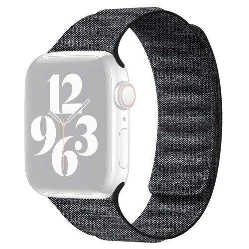 AW Watch Strap for Apple Watch Series 10 42mm / 9 8 7 41mm / SE (2023) SE (2022) SE 6 5 4 40mm / 3 2 1 38mm Magnetic Denim Cloth Watchband - Black