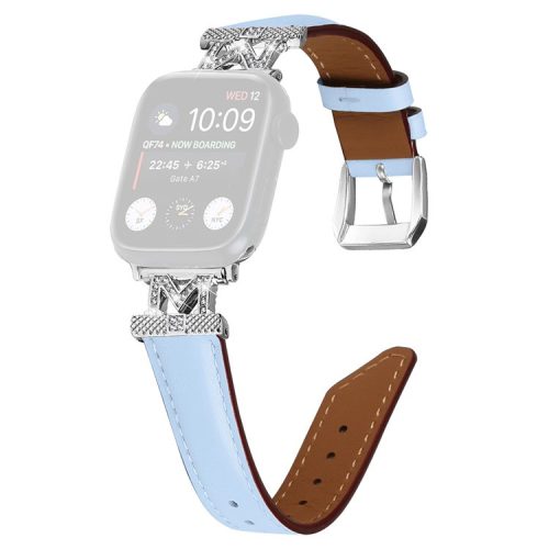 Watch Strap for Apple Watch Series 10 46mm / Ultra 2 Ultra 49mm /  Series 9 8 7 45mm / 6 5 4 SE (2023) SE (2022) SE 44mm / 3 2 1 42mm Watchband with Silver Buckle - Blue