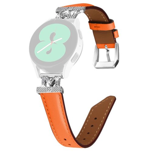 20mm M-Shape Connector Watch Strap for Huami Amazfit Cheetah Pro Replacement Watch Band with Silver Buckle - Orange