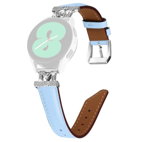 20mm M-Shape Connector Watch Strap for Huami Amazfit Cheetah Pro Replacement Watch Band with Silver Buckle - Blue