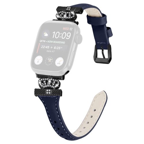 Black Buckle Strap for Apple Watch Series 10 46mm / Ultra 2 Ultra 49mm /  Series 9 8 7 45mm / 6 5 4 SE (2023) SE (2022) SE 44mm / 3 2 1 42mm Watch Band - Dark Blue