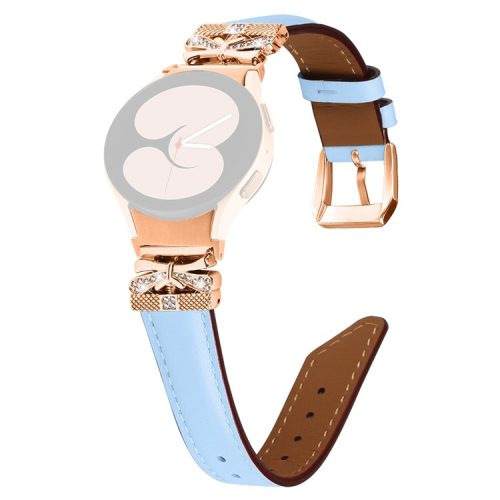 Rose Gold Buckle Strap for Samsung Galaxy Watch4  /  Watch5  /  Watch4 Classic  /  Watch4 Active  /  Watch5 Active Smartwatch Band - Blue