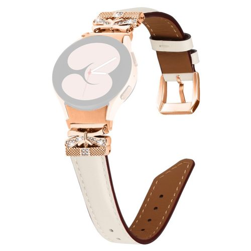 Rose Gold Buckle Strap for Samsung Galaxy Watch4  /  Watch5  /  Watch4 Classic  /  Watch4 Active  /  Watch5 Active Smartwatch Band - Apricot