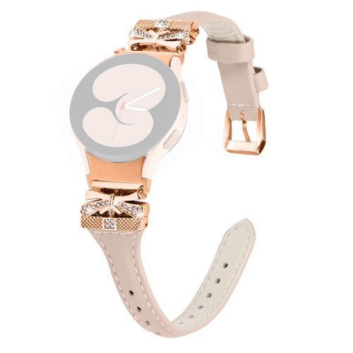 Rose Gold Buckle Strap for Samsung Galaxy Watch6 40mm / 44mm / Watch6 Classic 43mm / 47mm Watch Band - Apricot