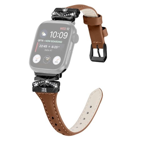 Black Buckle  Strap for Apple Watch Series 10 46mm / Ultra 2 Ultra 49mm /  Series 9 8 7 45mm / 6 5 4 SE (2023) SE (2022) SE 44mm / 3 2 1 42mm - Brown