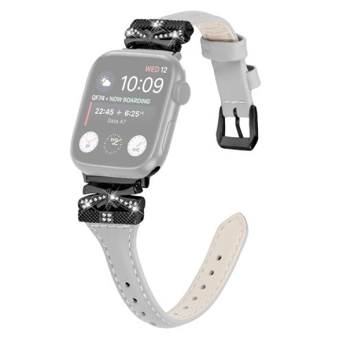 Black Buckle  Strap for Apple Watch Series 10 46mm / Ultra 2 Ultra 49mm /  Series 9 8 7 45mm / 6 5 4 SE (2023) SE (2022) SE 44mm / 3 2 1 42mm - Grey