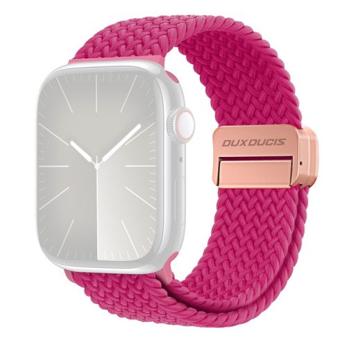 DUX DUCIS Watch Strap for Apple Watch Series 10 42mm / 9 8 7 41mm / SE (2023) SE (2022) SE 6 5 4 40mm / 3 2 1 38mm Nylon Watch Straps - Raspberry