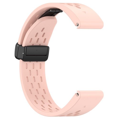 For Garmin Tactix 7 Pro / Fenix 7X / Fenix 7X Solar Silicone Watch Strap 26mm Breathable Watch Band with Folding Buckle - Light Pink