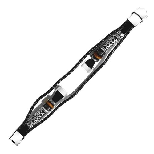 For Fitbit Luxe Beaded Watch Band Ethnic Style DIY Replacement Strap - Black