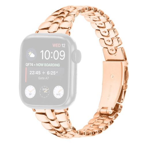 Watch Strap for Apple Watch Series 10 42mm / 9 8 7 41mm / SE (2023) SE (2022) SE 6 5 4 40mm / 3 2 1 38mm Smartwatch Metal Wrist Band - Rose Gold