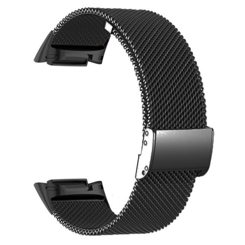 For Fitbit Charge 6 / 5 Milanese Mesh Watch Bands Replacement Watch Straps - Black