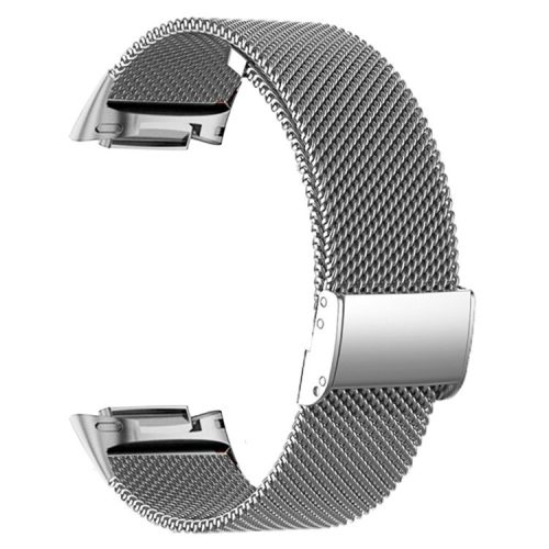 For Fitbit Charge 6 / 5 Milanese Mesh Watch Bands Replacement Watch Straps - Silver