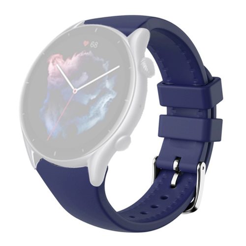 For Huami Amazfti GTR 4 / GTR 3 / GTR 3 Pro / Huawei Watch GT 3 42mm 46mm Watch Strap 22mm Silicone Bands Replacement - Midnight Blue