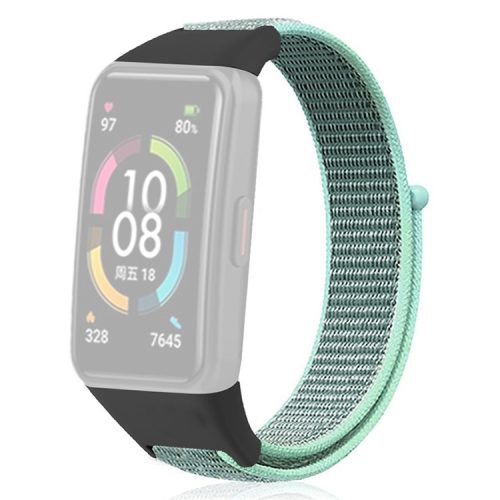 For Huawei Band 6 / 6 Pro / Honor Band 6 Watch Strap Nylon Loop Adjustable Wrist Band - Lake Green