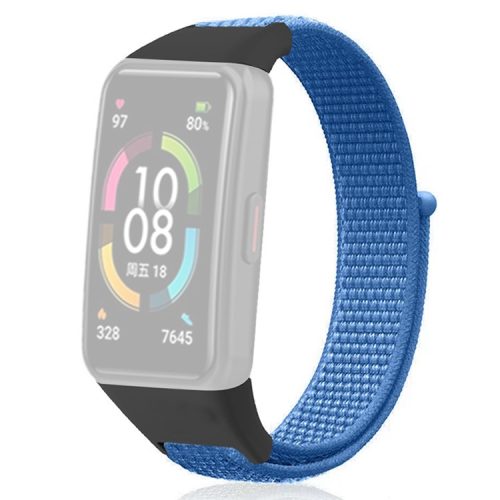 For Huawei Band 6 / 6 Pro / Honor Band 6 Watch Strap Nylon Loop Adjustable Wrist Band - Sky Blue