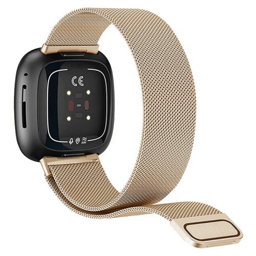 KALEBOL KLB-ML-001 Size S For Fitbit Versa 4 / 3 / Sense / Sense 2 Milanese Watch Strap Stainless Steel Band - Gold