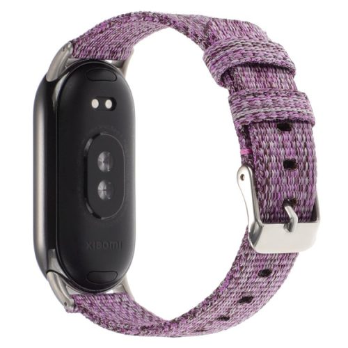 For Xiaomi Mi Band 9 NFC / Mi Band 9 / Smart Band 8 NFC / Smart Band 8 Nylon Watch Strap Adjustable Wrist Band Replacement - Dark Purple