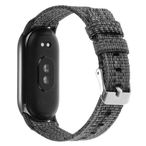 For Xiaomi Mi Band 9 NFC / Mi Band 9 / Smart Band 8 NFC / Smart Band 8 Nylon Watch Strap Adjustable Wrist Band Replacement - Grey