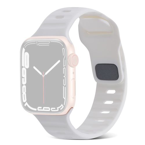 Watch Strap for Apple Watch Series 10 42mm / 9 8 7 41mm / SE (2023) SE (2022) SE 6 5 4 40mm / 3 2 1 38mm Smart Watch Silicone Band - White