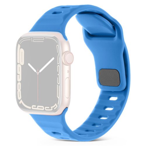 Watch Strap for Apple Watch Series 10 42mm / 9 8 7 41mm / SE (2023) SE (2022) SE 6 5 4 40mm / 3 2 1 38mm Smart Watch Silicone Band - Blue