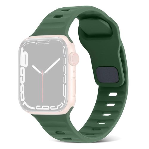 Watch Strap for Apple Watch Series 10 42mm / 9 8 7 41mm / SE (2023) SE (2022) SE 6 5 4 40mm / 3 2 1 38mm Smart Watch Silicone Band - Army Green