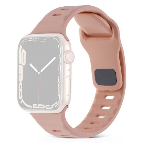 Watch Strap for Apple Watch Series 10 42mm / 9 8 7 41mm / SE (2023) SE (2022) SE 6 5 4 40mm / 3 2 1 38mm Smart Watch Silicone Band - Deep Pink