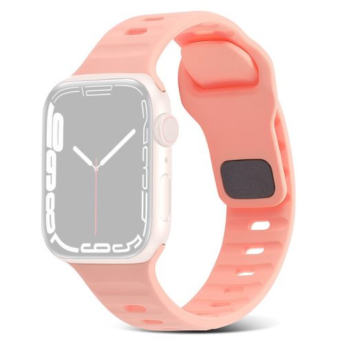 Watch Strap for Apple Watch Series 10 42mm / 9 8 7 41mm / SE (2023) SE (2022) SE 6 5 4 40mm / 3 2 1 38mm Smart Watch Silicone Band - Pink