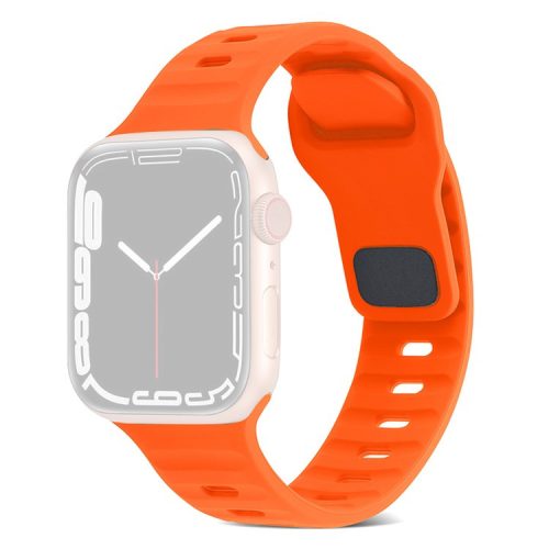 Watch Strap for Apple Watch Series 10 42mm / 9 8 7 41mm / SE (2023) SE (2022) SE 6 5 4 40mm / 3 2 1 38mm Smart Watch Silicone Band - Orange