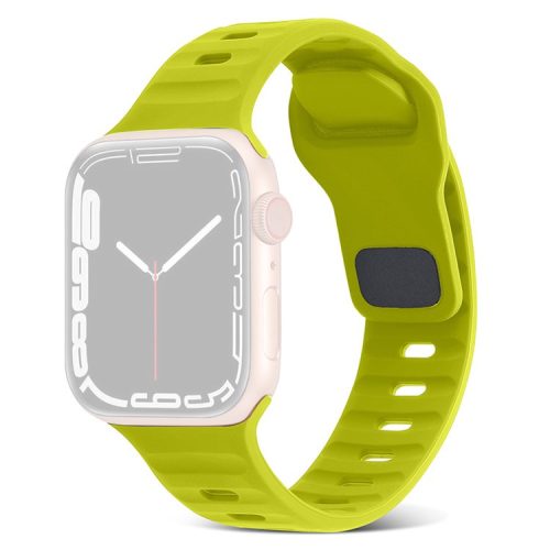 Watch Strap for Apple Watch Series 10 42mm / 9 8 7 41mm / SE (2023) SE (2022) SE 6 5 4 40mm / 3 2 1 38mm Smart Watch Silicone Band - Fluorescent Green