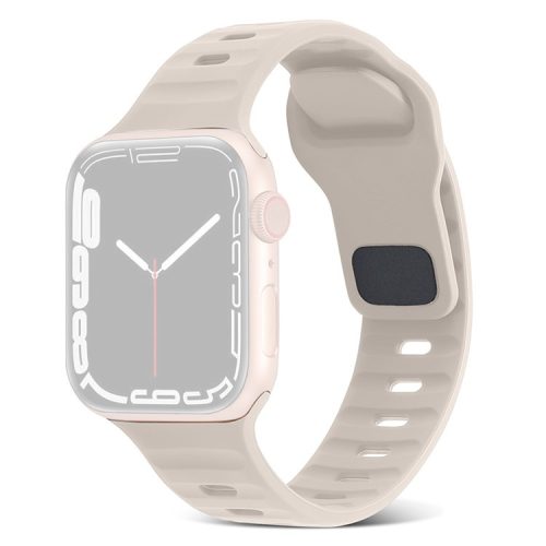 Watch Strap for Apple Watch Series 10 42mm / 9 8 7 41mm / SE (2023) SE (2022) SE 6 5 4 40mm / 3 2 1 38mm Smart Watch Silicone Band - Starlight