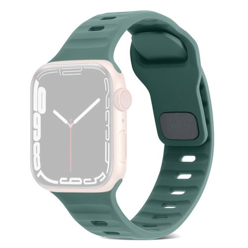 Watch Strap for Apple Watch Series 10 42mm / 9 8 7 41mm / SE (2023) SE (2022) SE 6 5 4 40mm / 3 2 1 38mm Smart Watch Silicone Band - Green