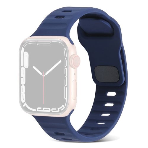 Watch Strap for Apple Watch Series 10 42mm / 9 8 7 41mm / SE (2023) SE (2022) SE 6 5 4 40mm / 3 2 1 38mm Smart Watch Silicone Band - Dark Blue