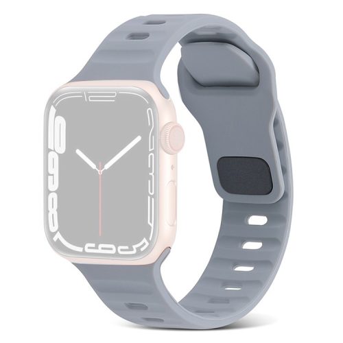 Watch Strap for Apple Watch Series 10 42mm / 9 8 7 41mm / SE (2023) SE (2022) SE 6 5 4 40mm / 3 2 1 38mm Smart Watch Silicone Band - Light Grey